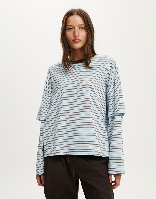 Cotton On - Boxy Double Layer Long Sleeve
