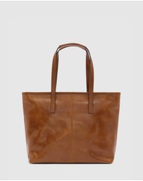Florence - The Beatrice Tan Leather Tote Work Bag
