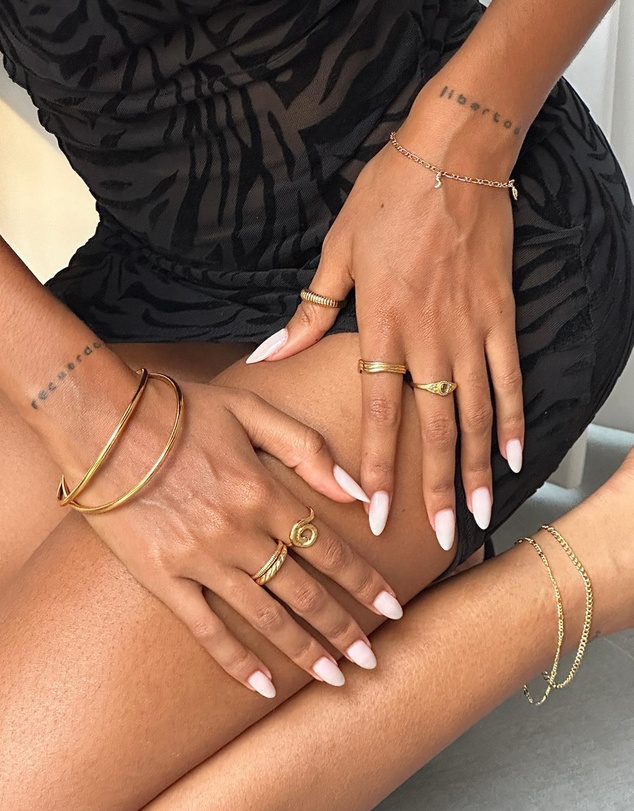 HOUSE OF SLANI - Eudora Ribbed Gold Ring