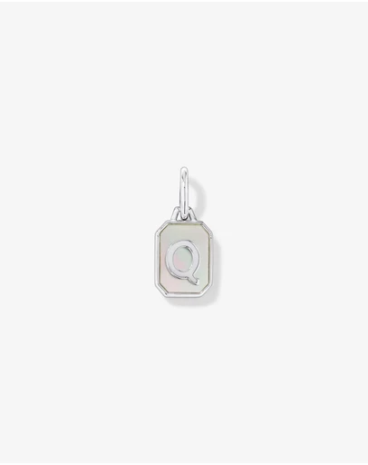 Michael Hill - Letter Q Mother of Pearl Initial Pendant in Sterling Silver