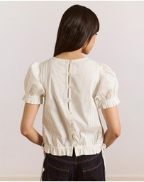 Damson Madder - Mabel Lace Insert Blouse