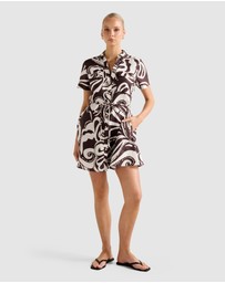 Forever New - Grace Linen Shirt Mini Dress