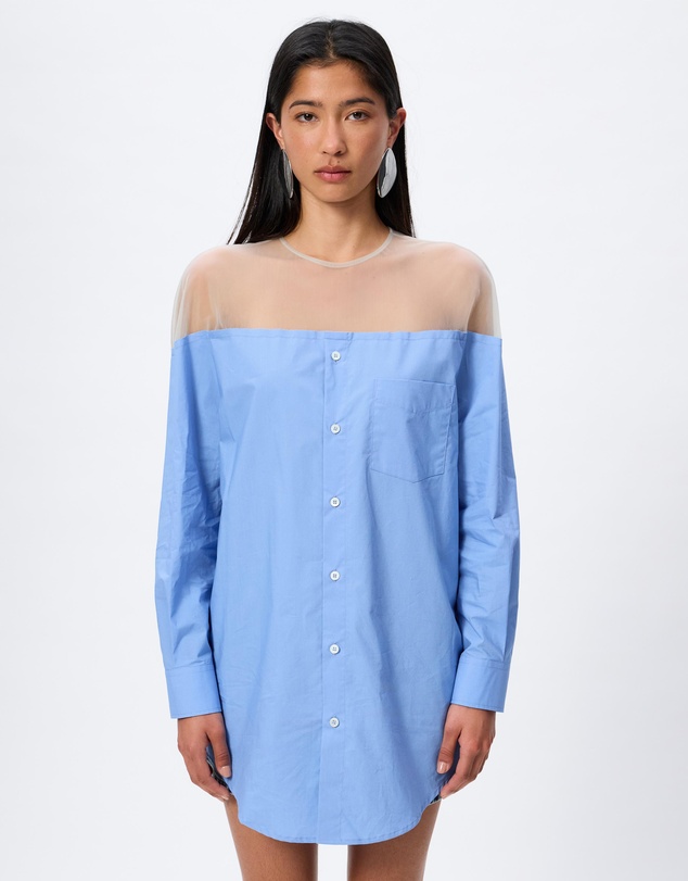MM6 Maison Margiela - Illusion Off Shoulder Long Sleeve Top