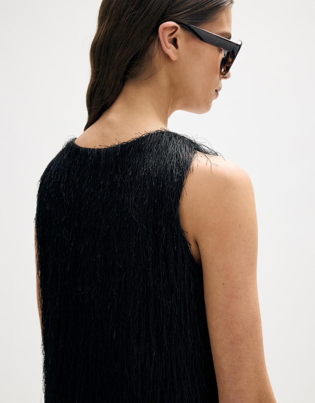 Minima Esenciales - Aila Textured Scoop Mini Dress