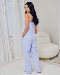 Chelsea Peers - Poplin Sun Stripe Ruched Cami Pyjama Set