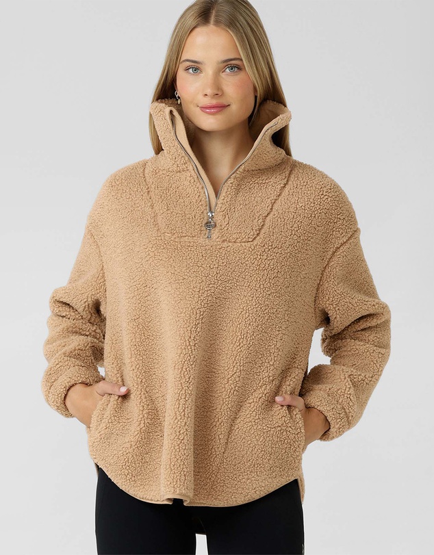 Lorna Jane - Field Teddy Half Zip Hoodie