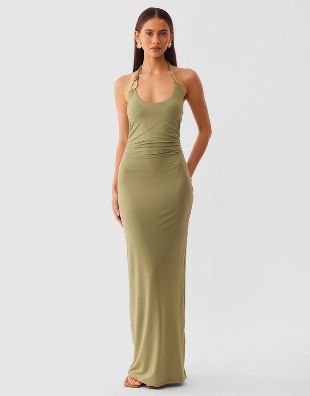 SNDYS - LEXIE TWIST HALTER MAXI DRESS - ICONIC EXCLUSIVE