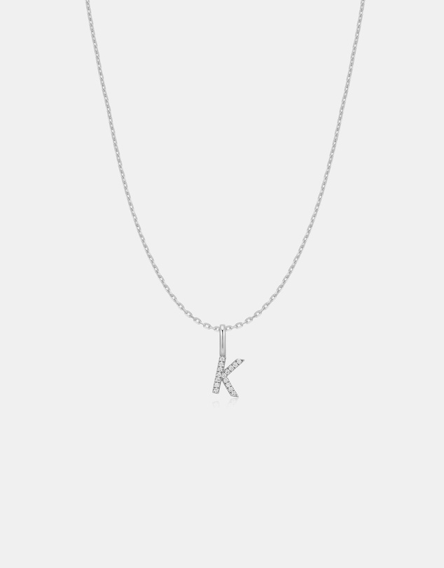 Ania Haie - Ania Haie Silver Letter K Initial Necklace
