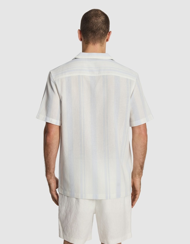 yd. - Aruba Stripe Cotton Shirt