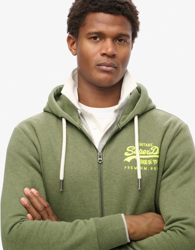 Superdry - Neon Vintage Logo Graphic Ziphood