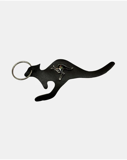 Jacaru - Jacaru 6419 Keyring Kangaroo Shape with Kangaroo opal