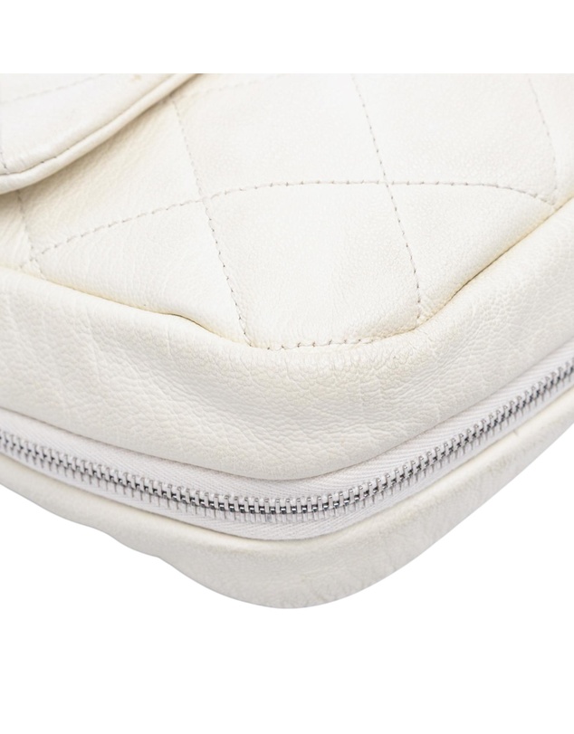 Pre-Loved by Azura Reborn - Pre-Loved Quilted Calfskin Expandable Zip Yacht Flap