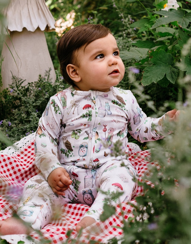 Fleur Harris - 'Mini Magic Gingham' Timeless Coverall in Tapioca