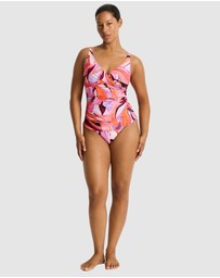 Sea Level Australia - Neon Wave Cross Front Multifit Singlet Top