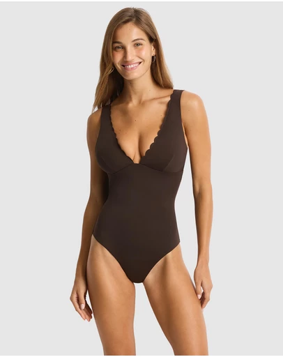 Sea Level Australia - Scalloped Longline Tri One Piece