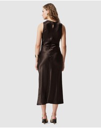 & Other Stories - Draped Satin Midi Dress
