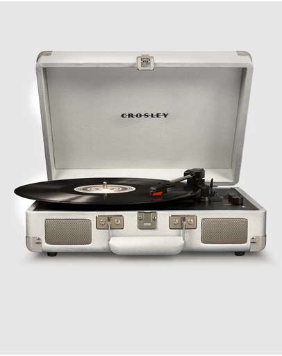 Crosley - Crosley Cruiser Bluetooth Portable Turntable - White Sands