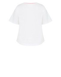 City Chic - Plus size Vintage Volley Tee - ivory