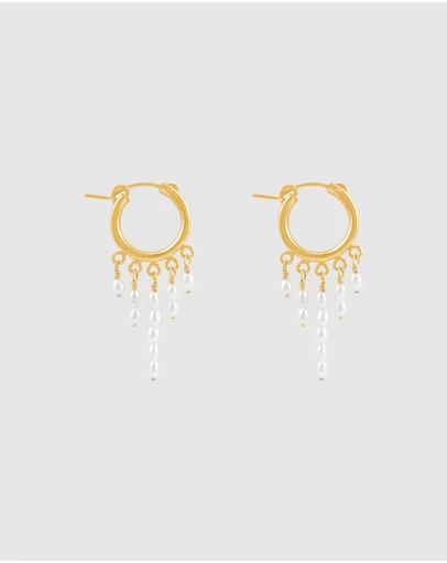 Alana Maria - Consie Freshwater Pearl Earrings - Gold