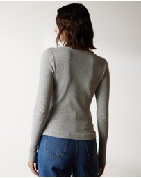 Atmos&Here - Organic Cotton Ribbed Long Sleeve Top