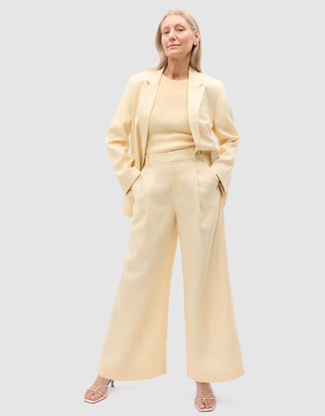 Seed Heritage - Tailored Linen Pleat Front Pant