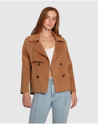 Belle & Bloom - I'm Yours Wool Blend Peacoat