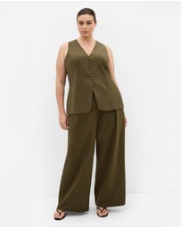 City Chic - Plus Size Tori Vest - khaki
