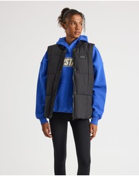 Upstate - Oversized Puffer Vest - Black