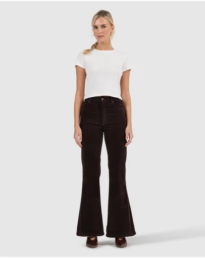 Rolla's - Downtown Flare Jean - Velvet Dark Cherry
