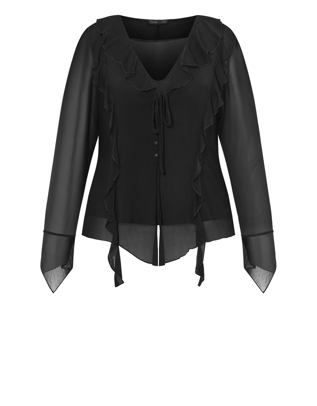 City Chic - Vivid Mesh Top