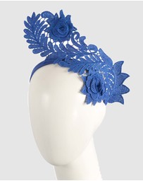 Max Alexander - Lace Crown Blue Headband Fascinator