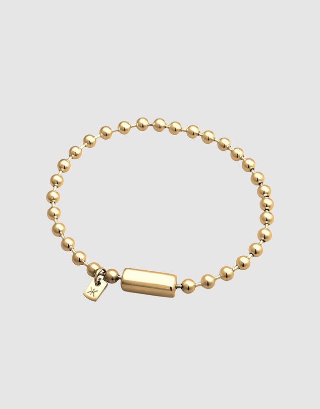 Kuzzoi - ICONIC EXCLUSIVE - Ball Chain Bracelet in Gold-Plated 925 Sterling Silver