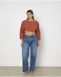 Cirkular - Pre-Loved - Lucy Folk Long Sleeve Tidal Cropped Sweater