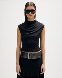 Minima Esenciales - Odal Mock Neck Jersey Top