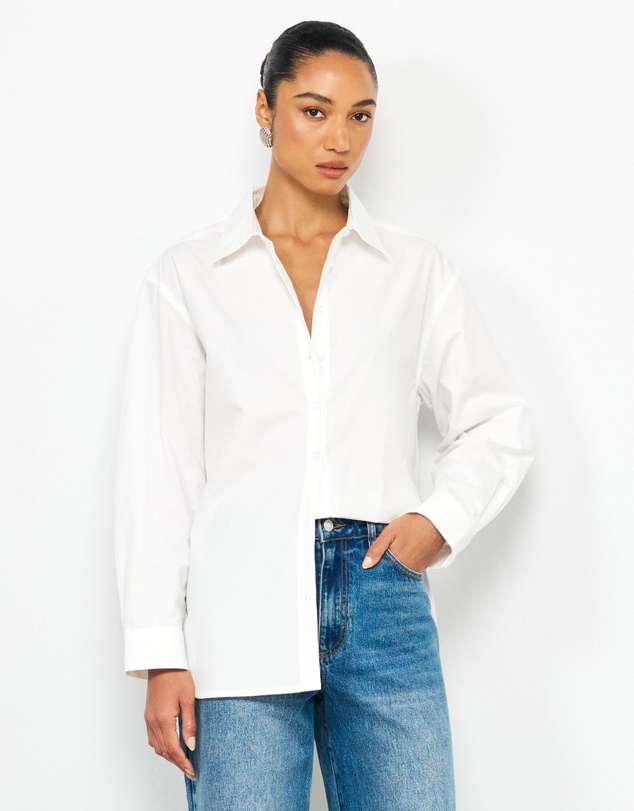 AERE - Zola Button Cinch Back Shirt