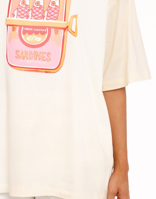 Petal & Pup - Sardines Tee - Pale Yellow