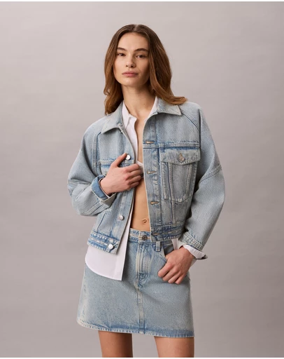 Calvin Klein Jeans - Denim Logo Tape Boxy Jacket