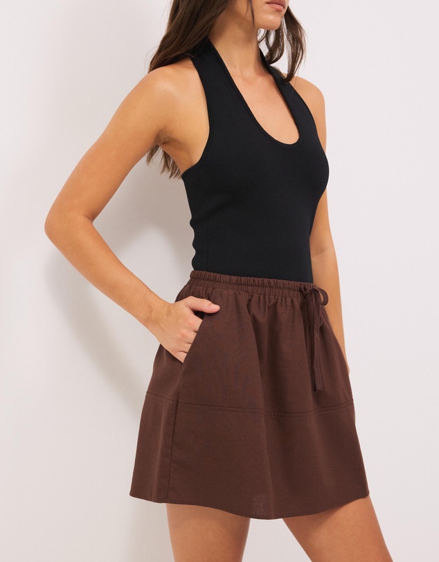 Calli - Seamed Mini Skirt