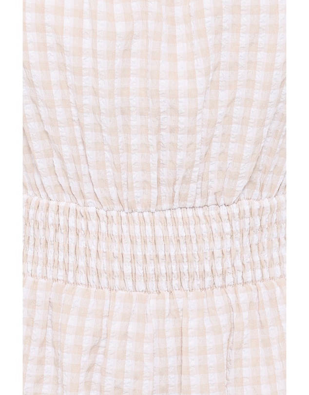 Petal & Pup - Felicity Playsuit - Beige Gingham