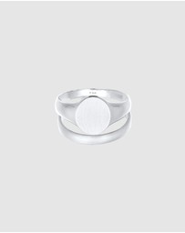 Kuzzoi - ICONIC EXCLUSIVE - Ring Signet Set Men Modern in 925 Sterling Silver