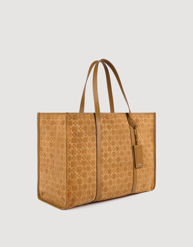 Sandro - Tote Square Cross Suede Messenger