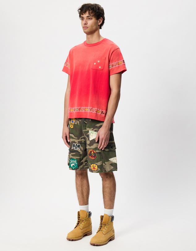 Found - Embroidered Flower Border Tee
