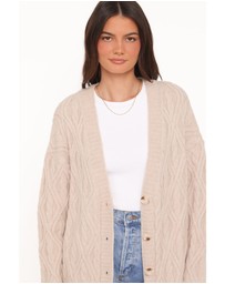 Petal & Pup - Becky Cable Coatigan - Beige