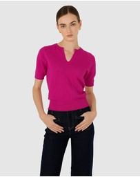 SACHA DRAKE - Henley Knit Top