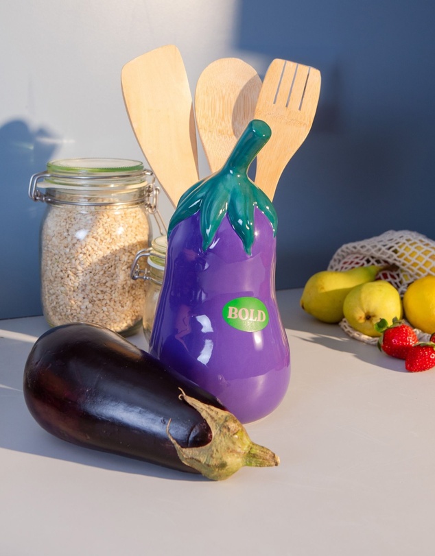 DOIY - Farmers Market Utensil Pot Eggplant