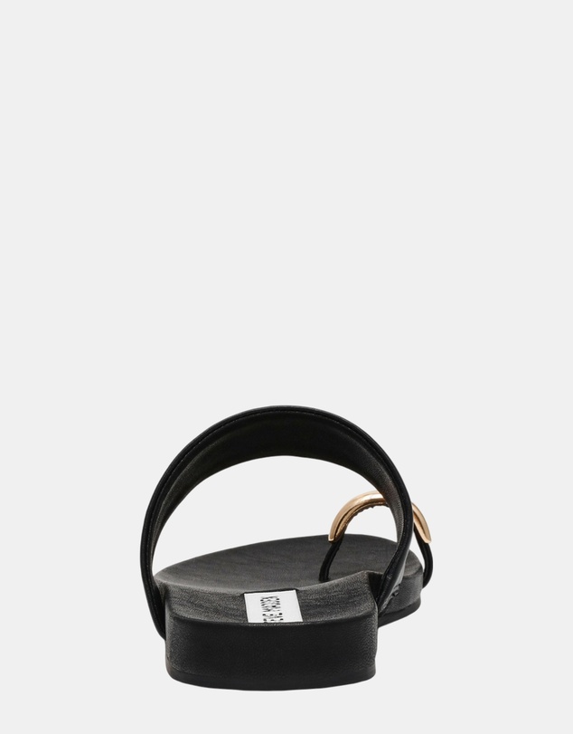 Steve Madden - Dove Black Leather Sandals