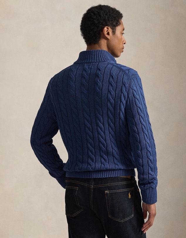 Polo Ralph Lauren - Cable-Knit Cotton Quarter-Zip Sweater