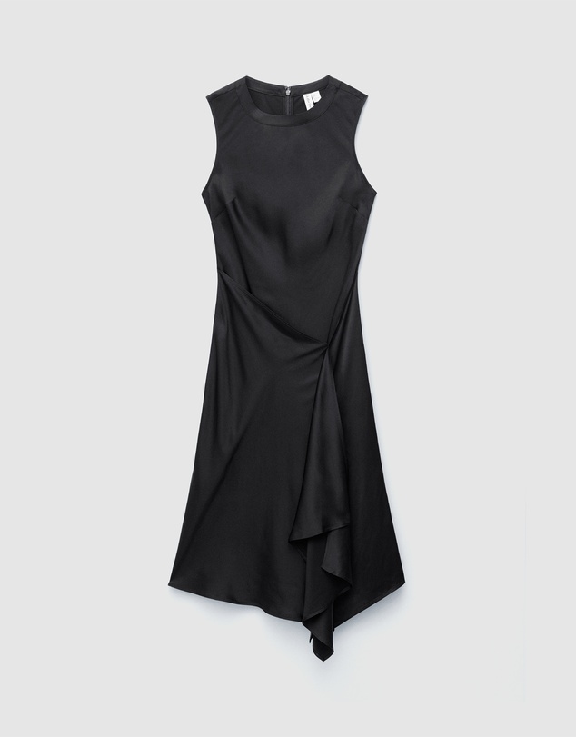 & Other Stories - Asymmetric Satin Midi Dress