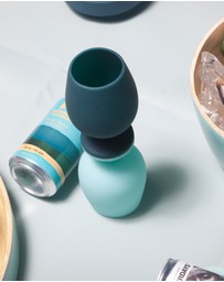 porter green - stemm | silicone unbreakable wine glasses