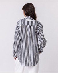 ALEXANDRA - Austin Shirt Black Stripe